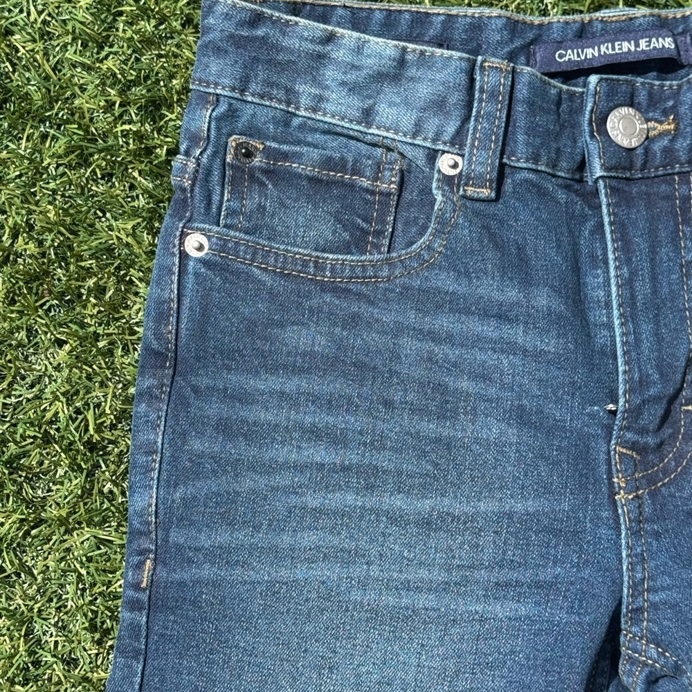Calvin Klein Jeans Boys Blue Skinny Jeans - Picture 5 of 16